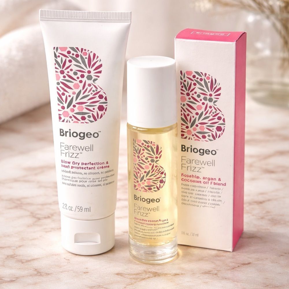 Briogeo Farewell Frizz Blow Dry Cream + Oil Blend Set 2oz & 1oz NEW